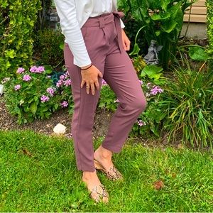 Express High Waisted Paperbag Ankle Pant